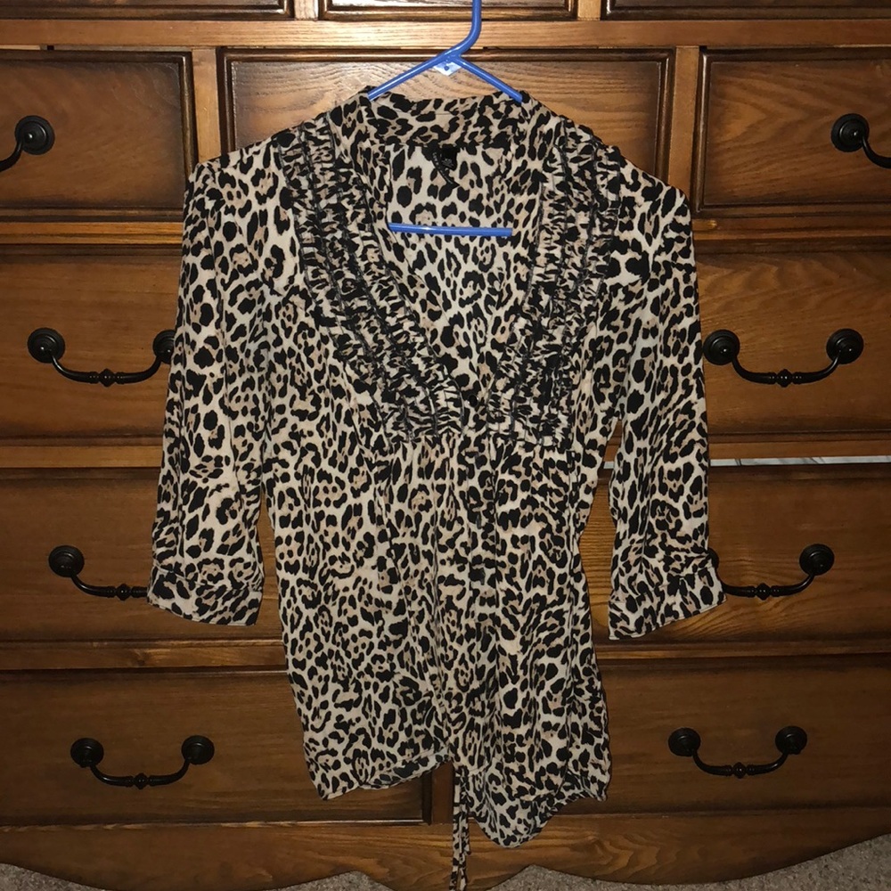 Women’s cheetah print blouse